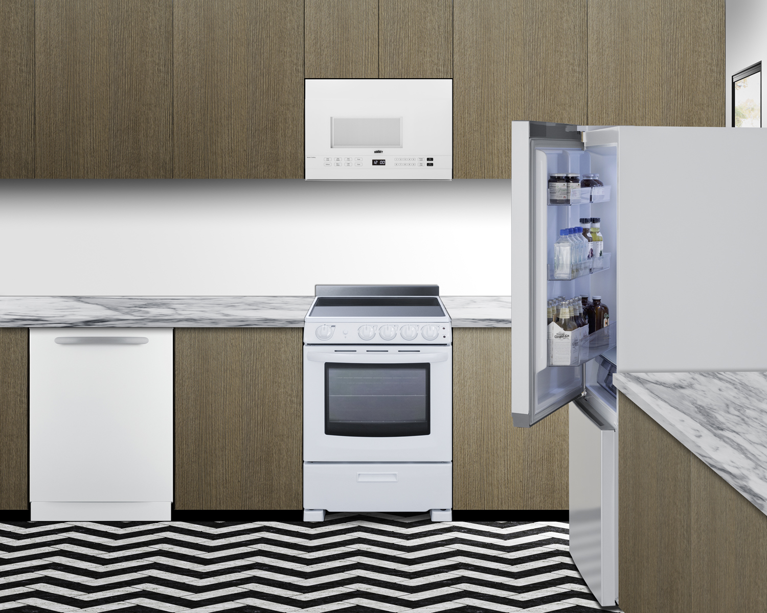 Frost-free ENERGY STAR certified bottom freezer refrigerator in a classic white finish and counter depth fit